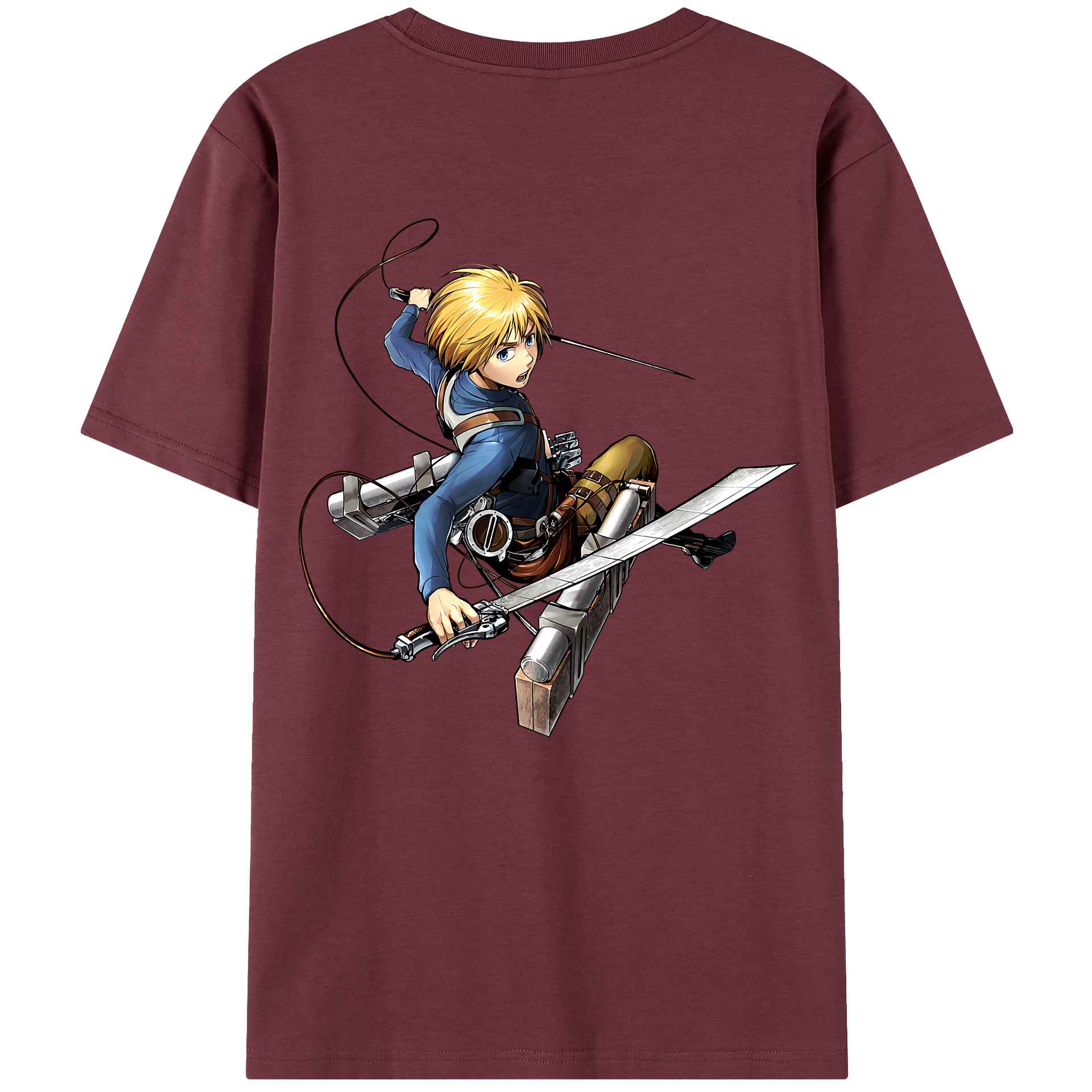 （画像用） 進撃の巨人 アルミン·アルレルト Attack on Titan Armin Arlert 綿100％半袖Tシャツ（背面プリント）